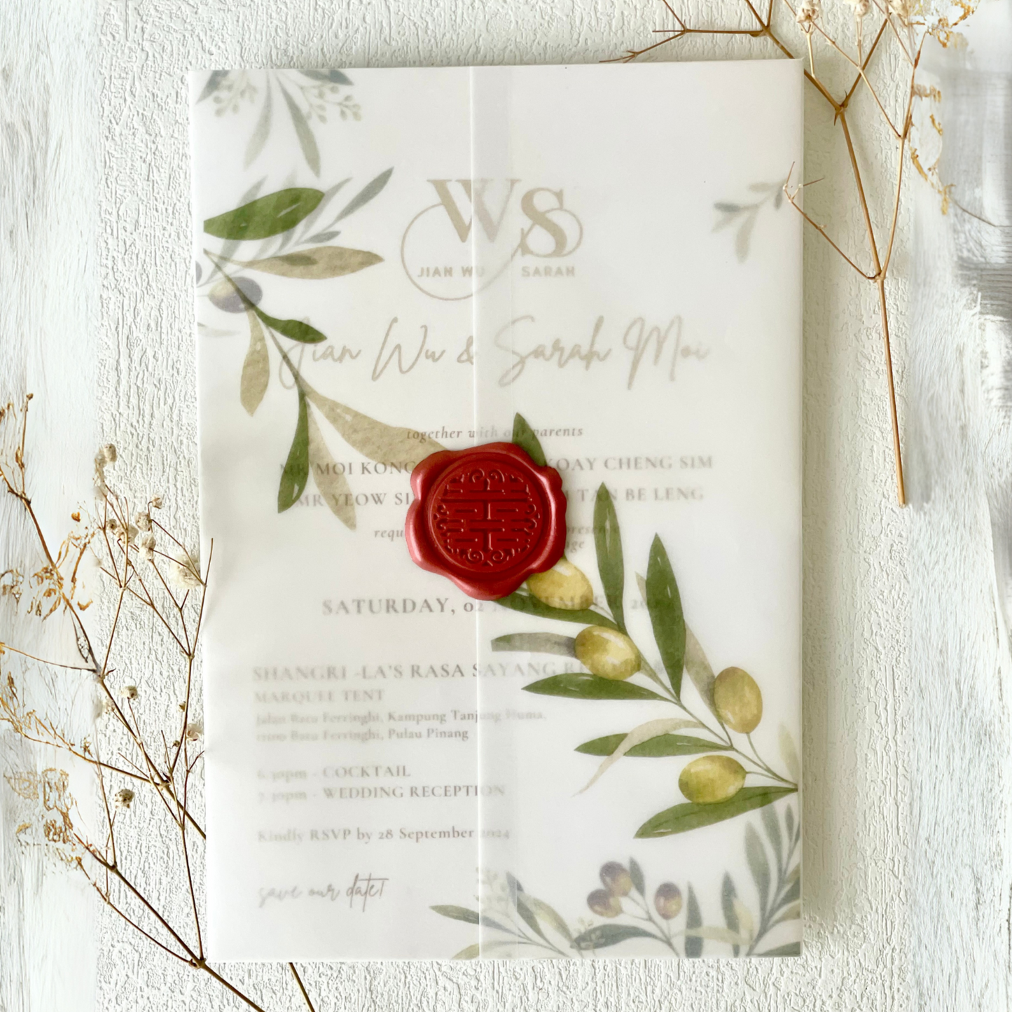 Vellum Wedding Invitation